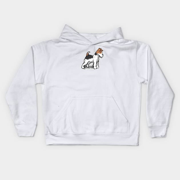 Fox Terrier Kids Hoodie by Elspeth Rose Design